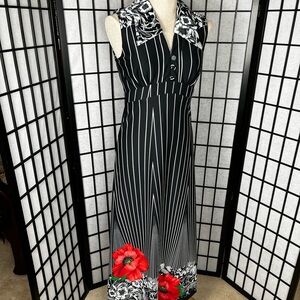 Vintage Tropicana Hawaii maxi dress- size 8- Unique pattern